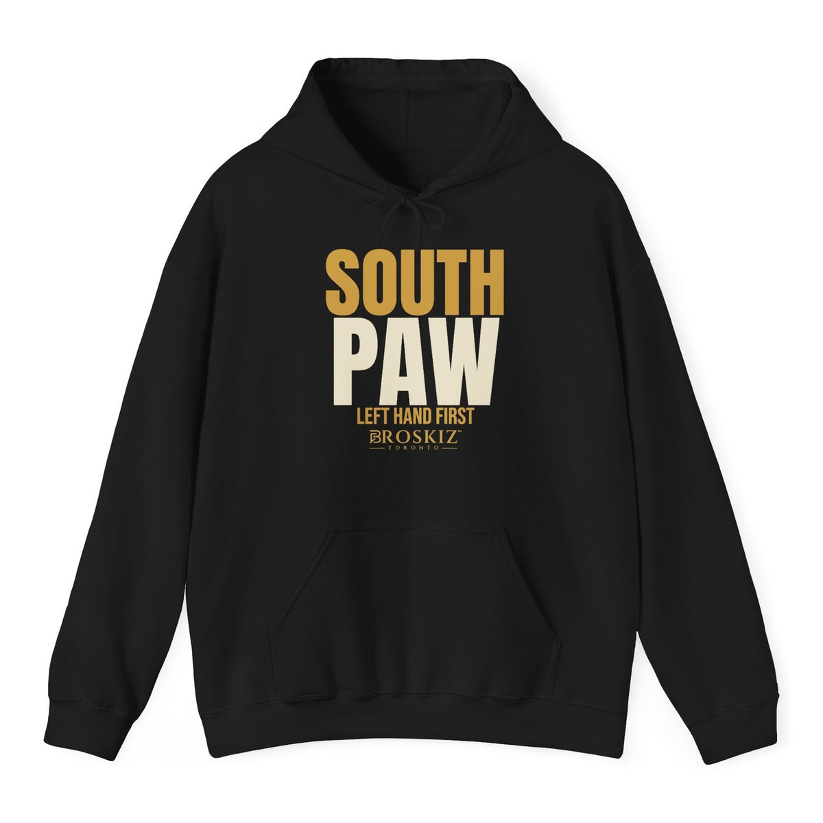 South Paw Hoodie - Black flat mockup