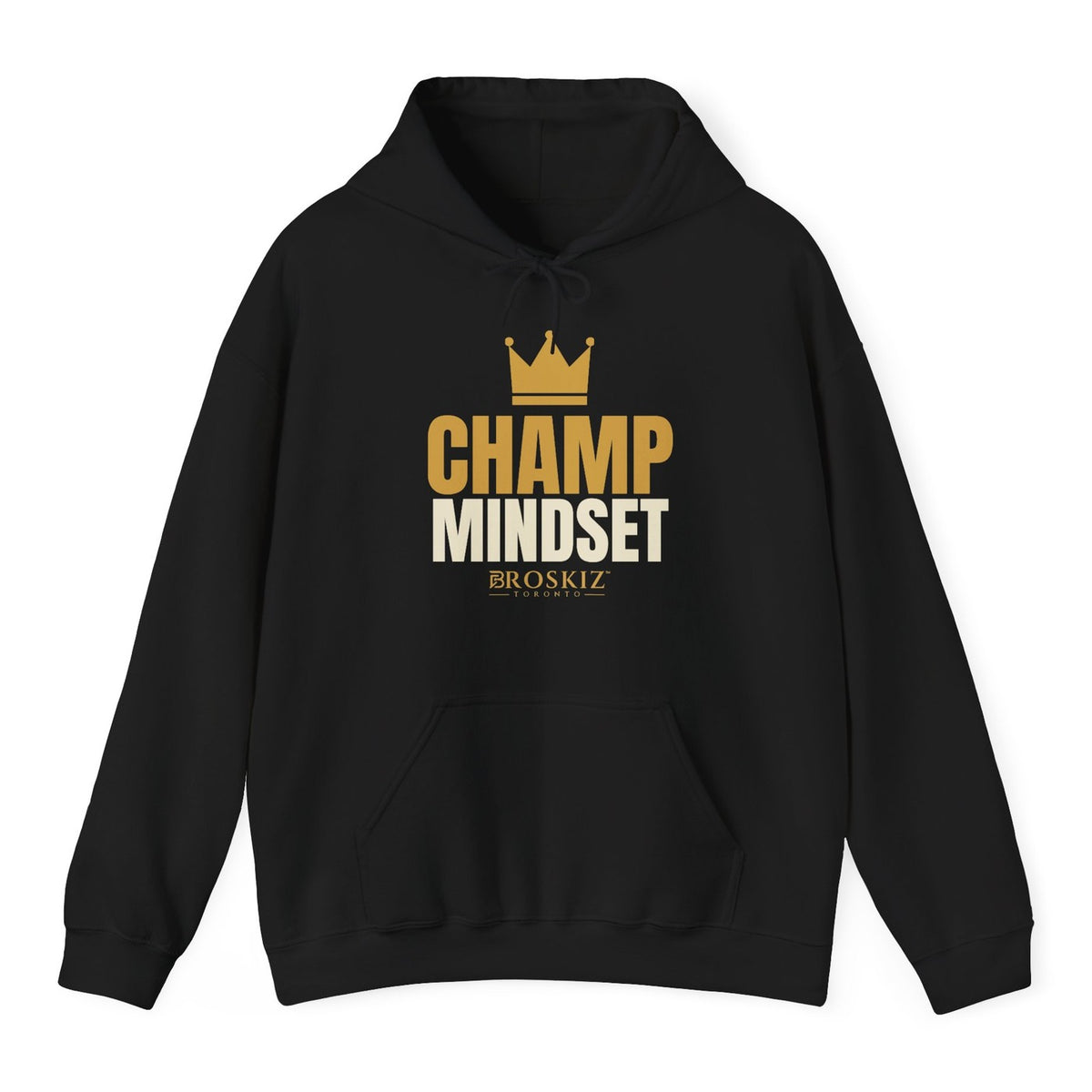 Champ Mindset Hoodie - Black flat mockup