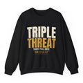 Triple Threat Crewneck - Black flat mockup