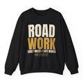 Road Work Crewneck - Black flat mockup