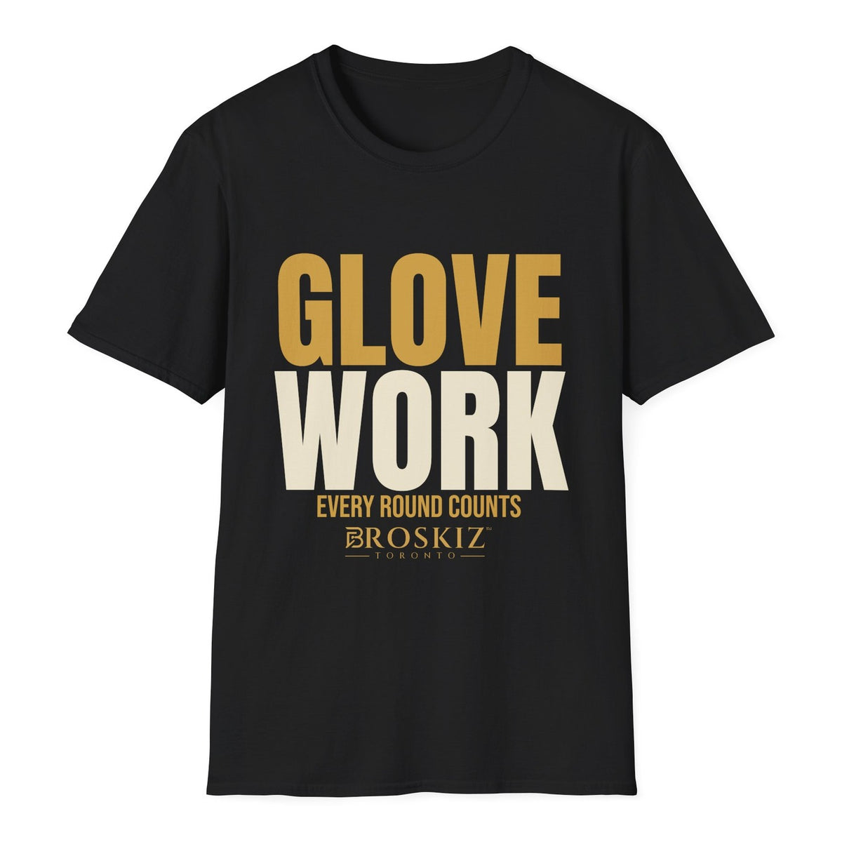 Glove Work Tee - Black flat mockup