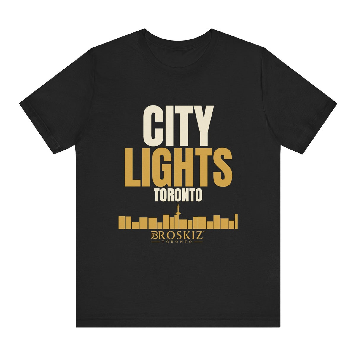 City Lights Tee - Black flat mockup