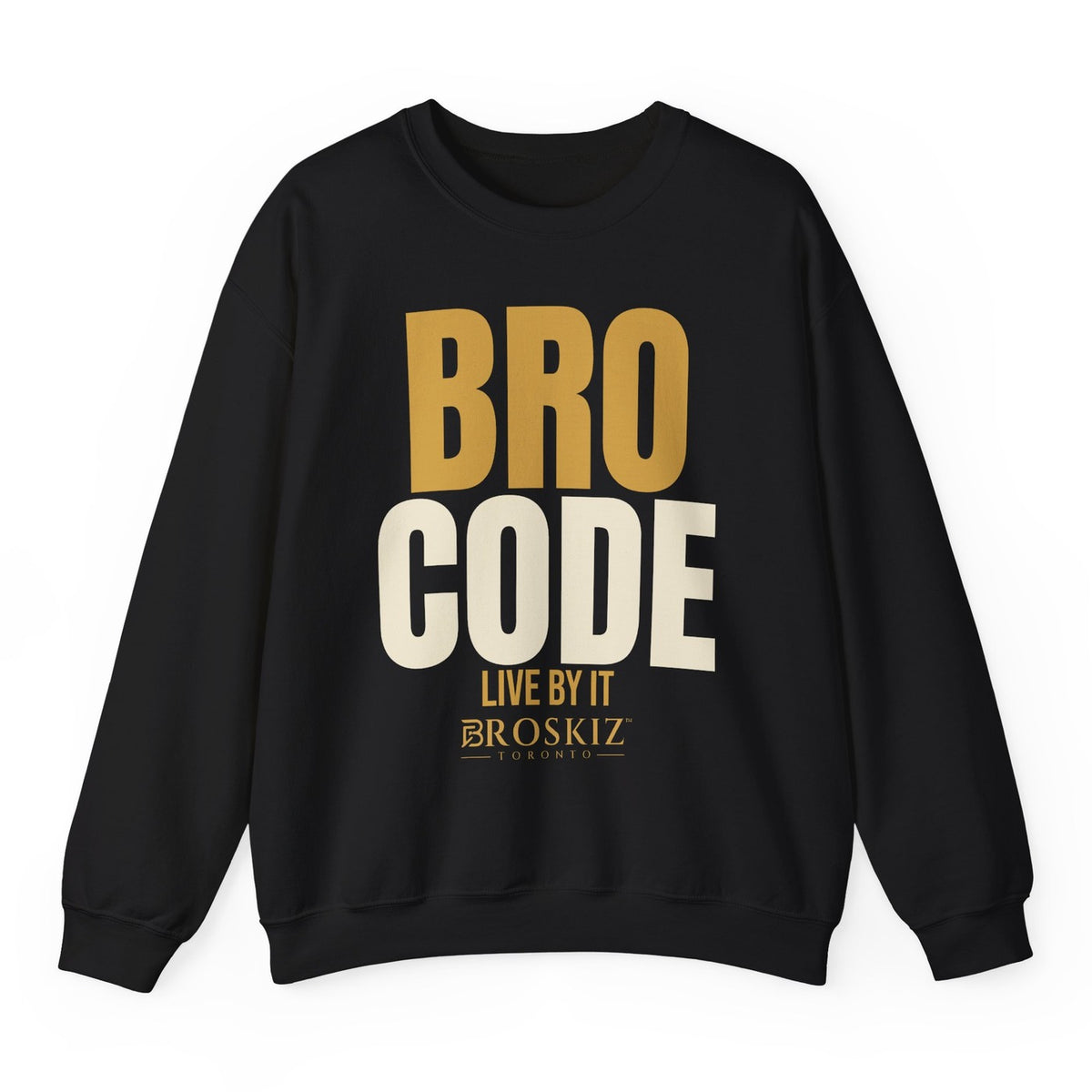 Bro Code Crewneck - Black flat mockup