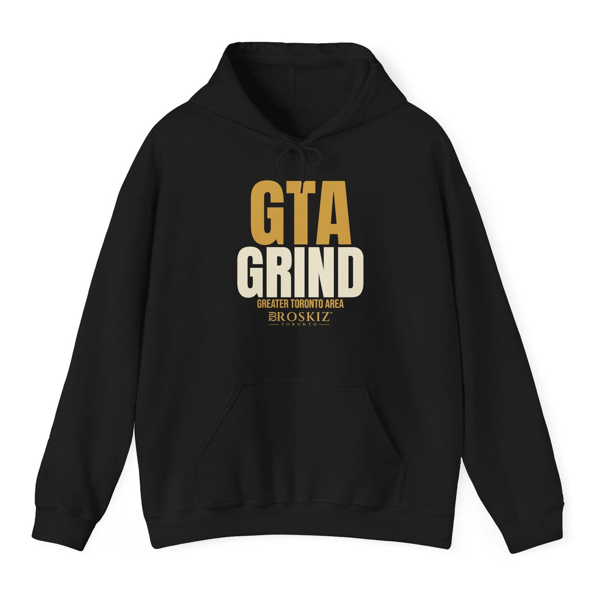 GTA Grind Hoodie - Black flat mockup