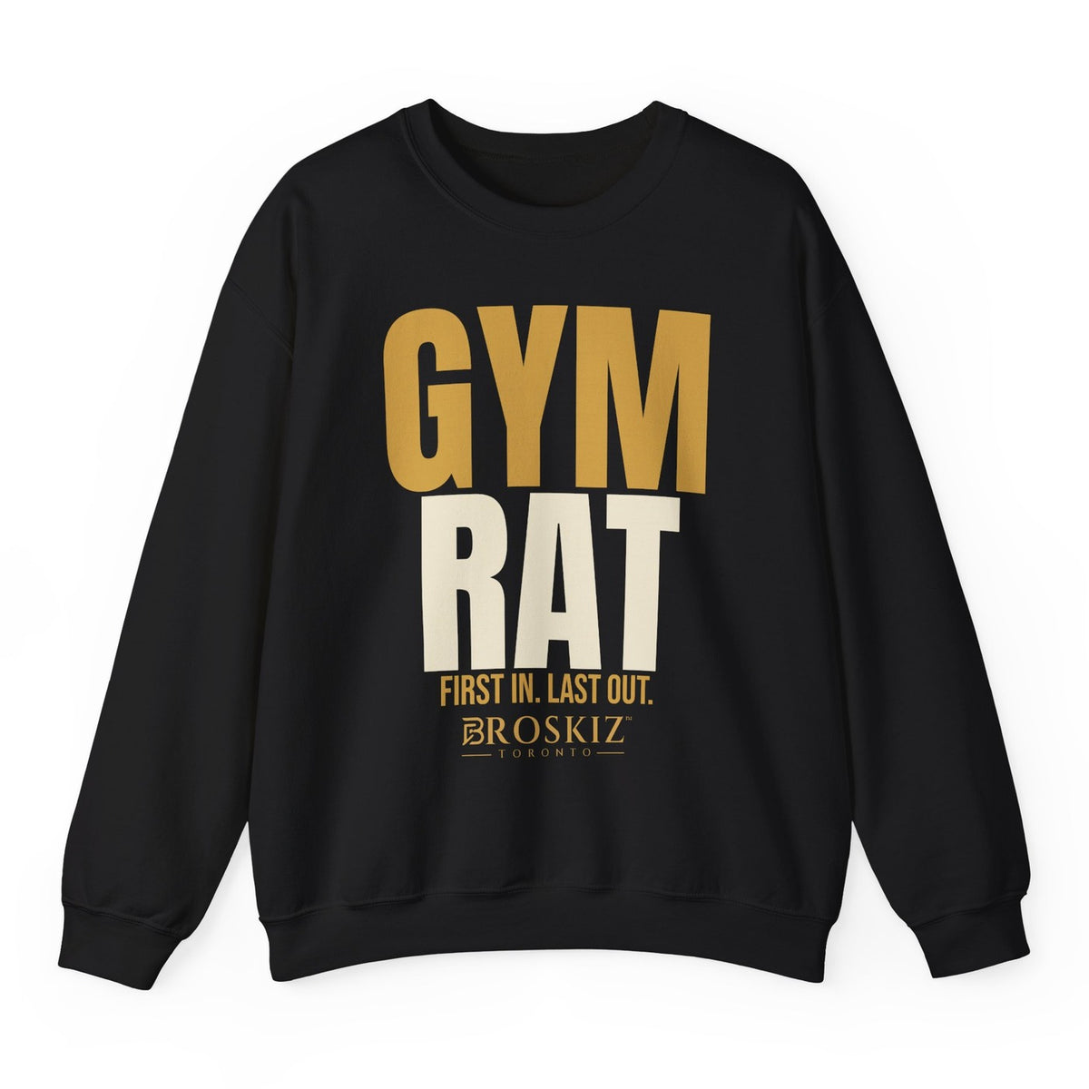 Gym Rat Crewneck - Black flat mockup