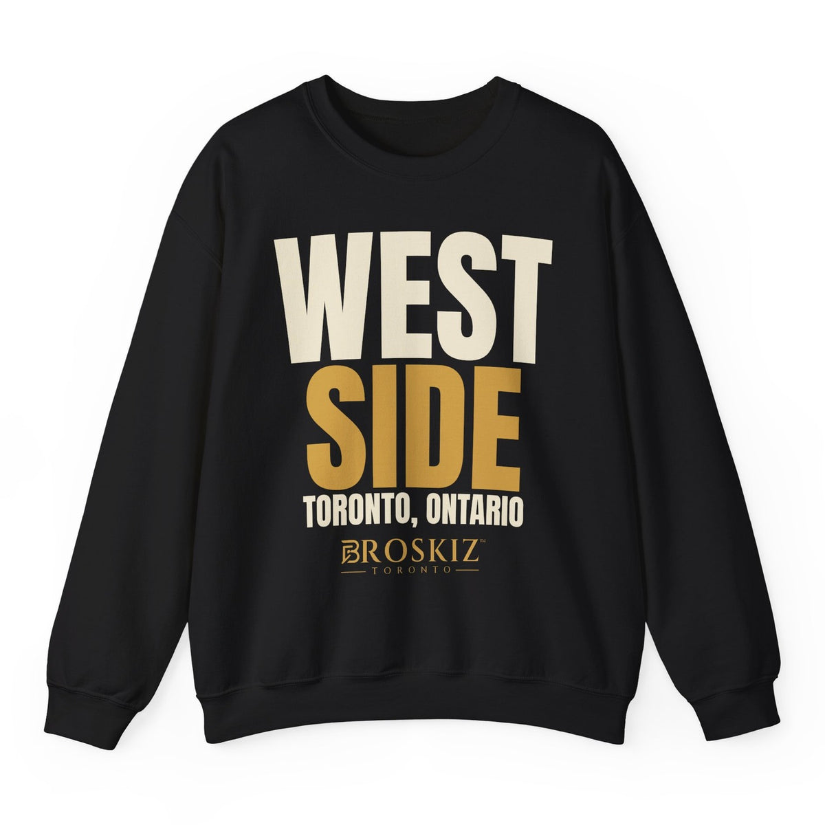 West Side Crewneck - Black flat mockup
