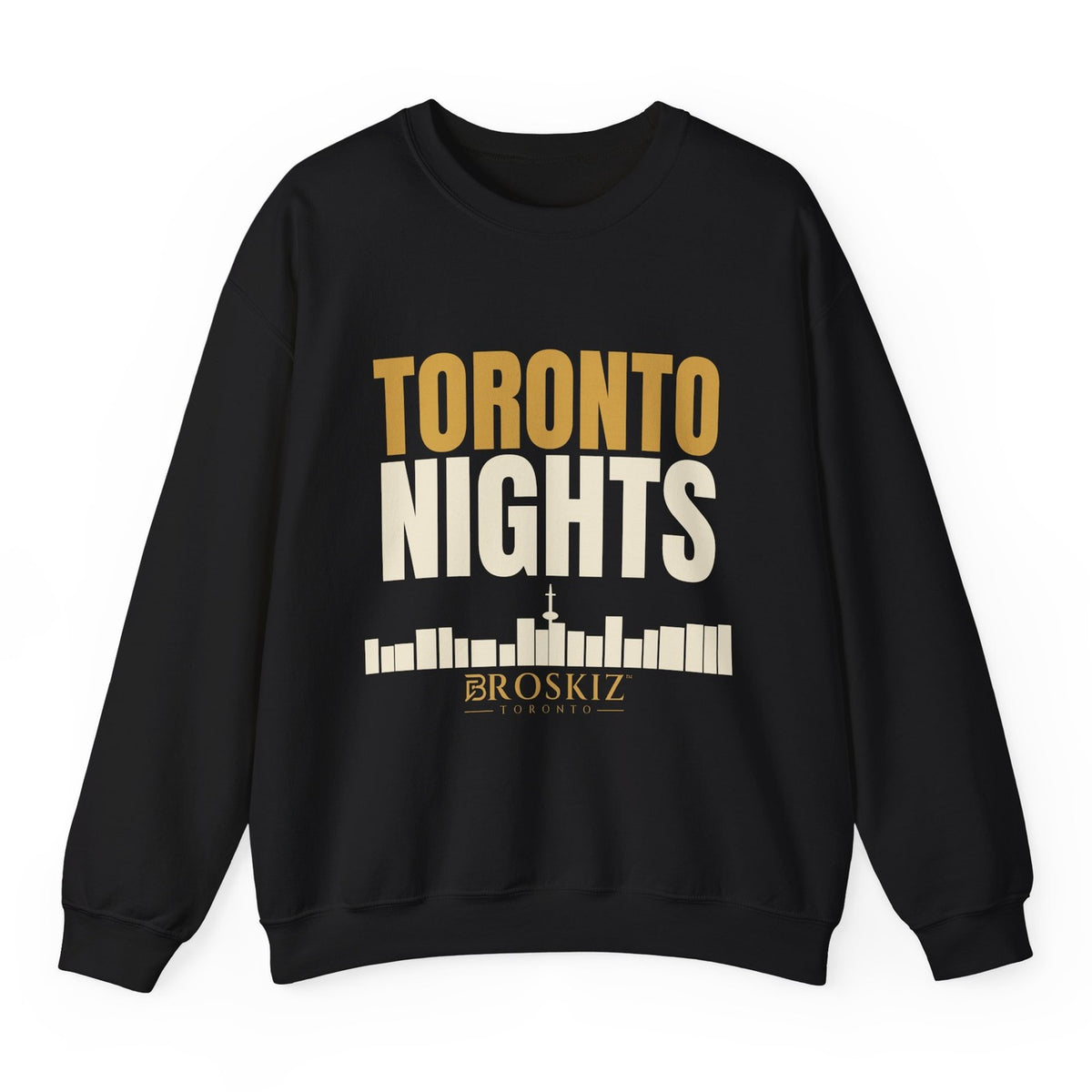 Toronto Nights Crewneck - Black flat mockup