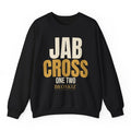 Jab Cross Crewneck - Black flat mockup