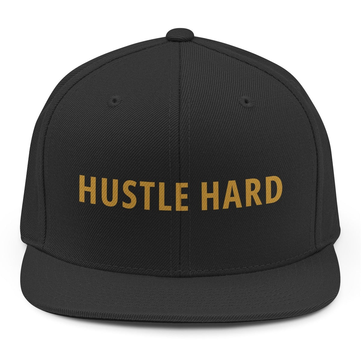 Hustle Hard Snapback - Black mockup