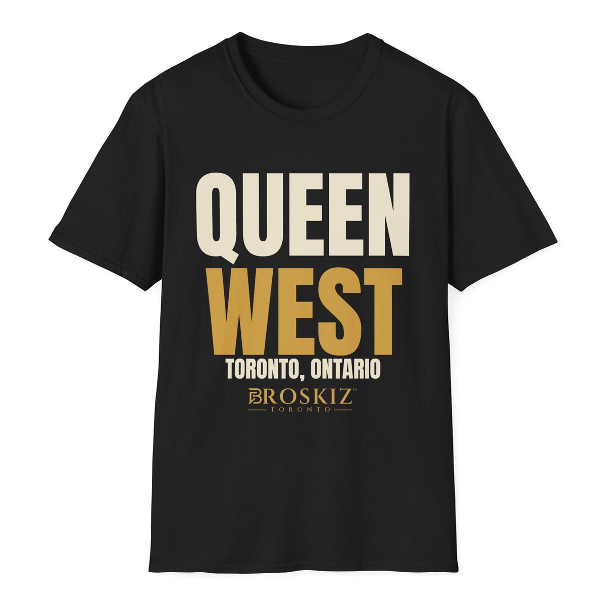 Queen West Tee - Black flat mockup
