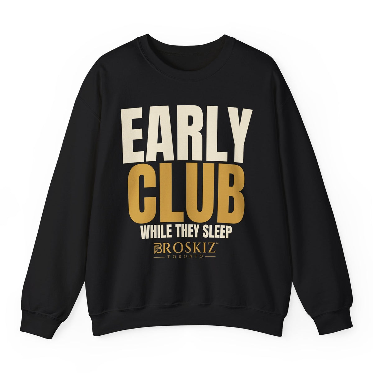 Early Club Crewneck - Black flat mockup