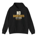 No Shortcuts Hoodie - Black flat mockup
