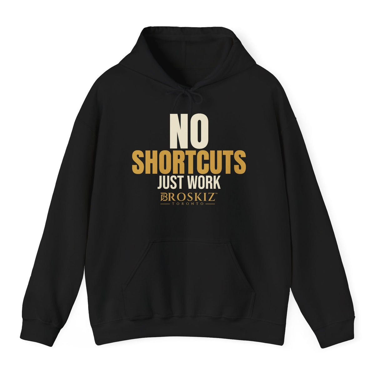 No Shortcuts Hoodie - Black flat mockup