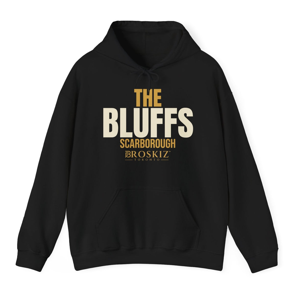 The Bluffs Hoodie - Black flat mockup