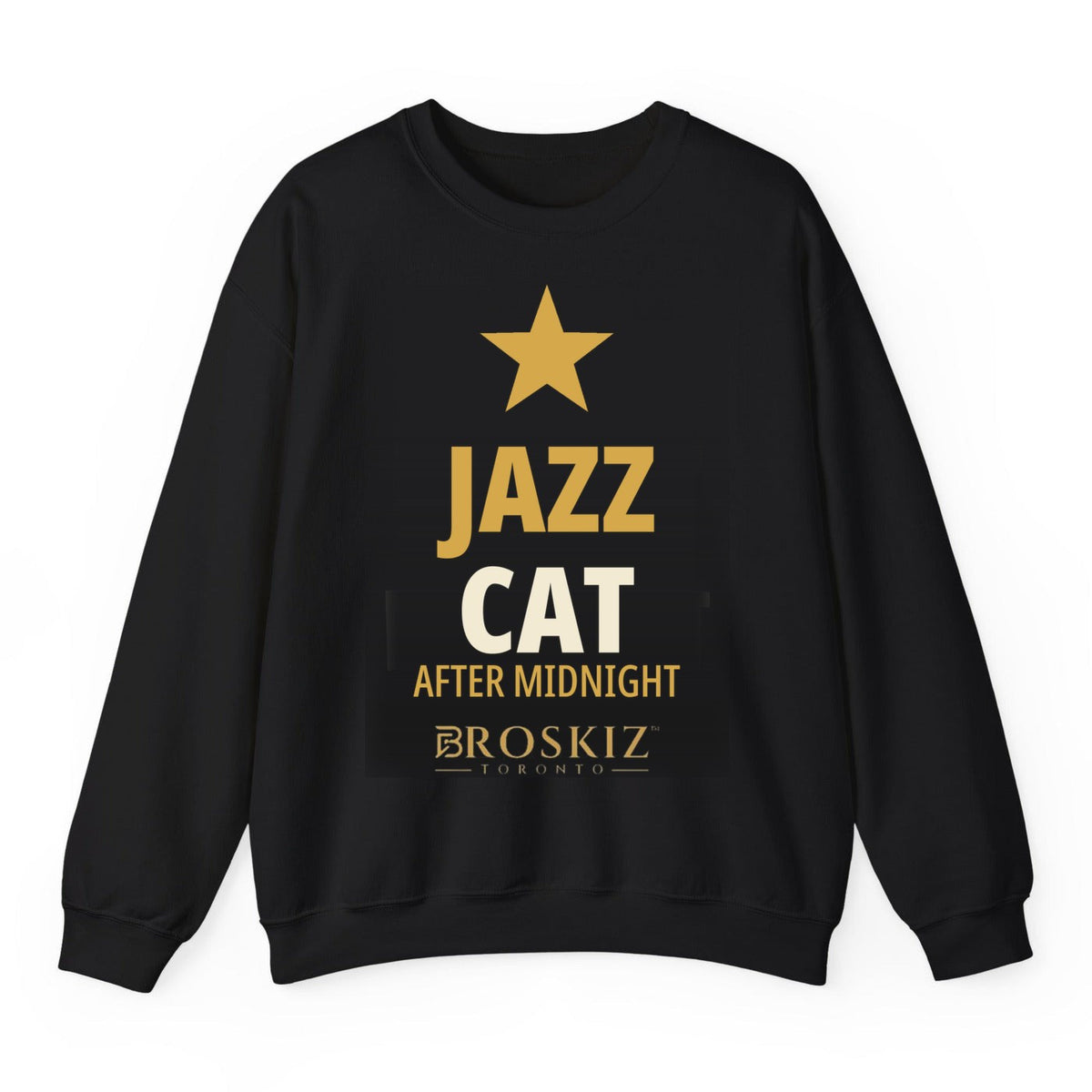 Jazz Cat Crewneck - Black