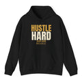 Hustle Hard Hoodie - Black flat mockup