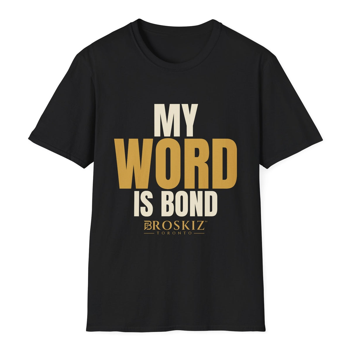 My Word Tee - Black flat mockup