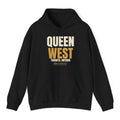 Queen West Hoodie - Black flat mockup