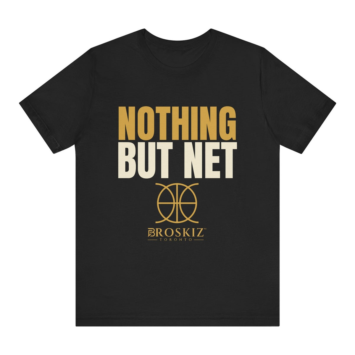 Nothing But Net Tee - Black flat mockup