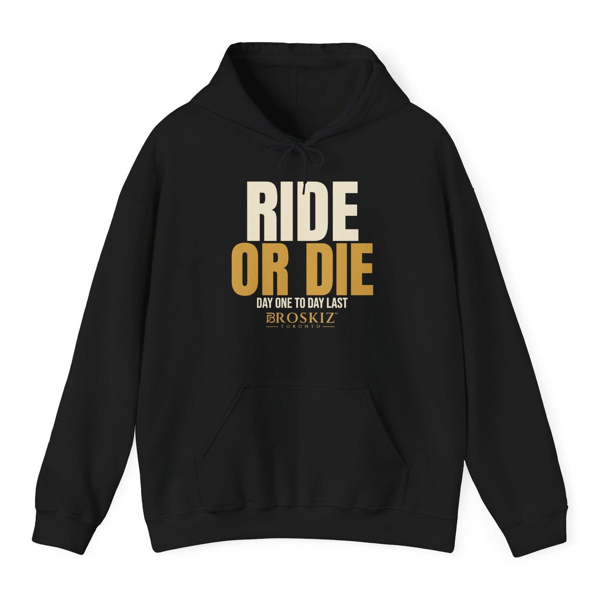 Ride Or Die Hoodie - Black flat mockup