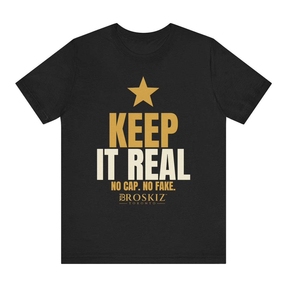 Keep It Real Tee - Black flat mockup