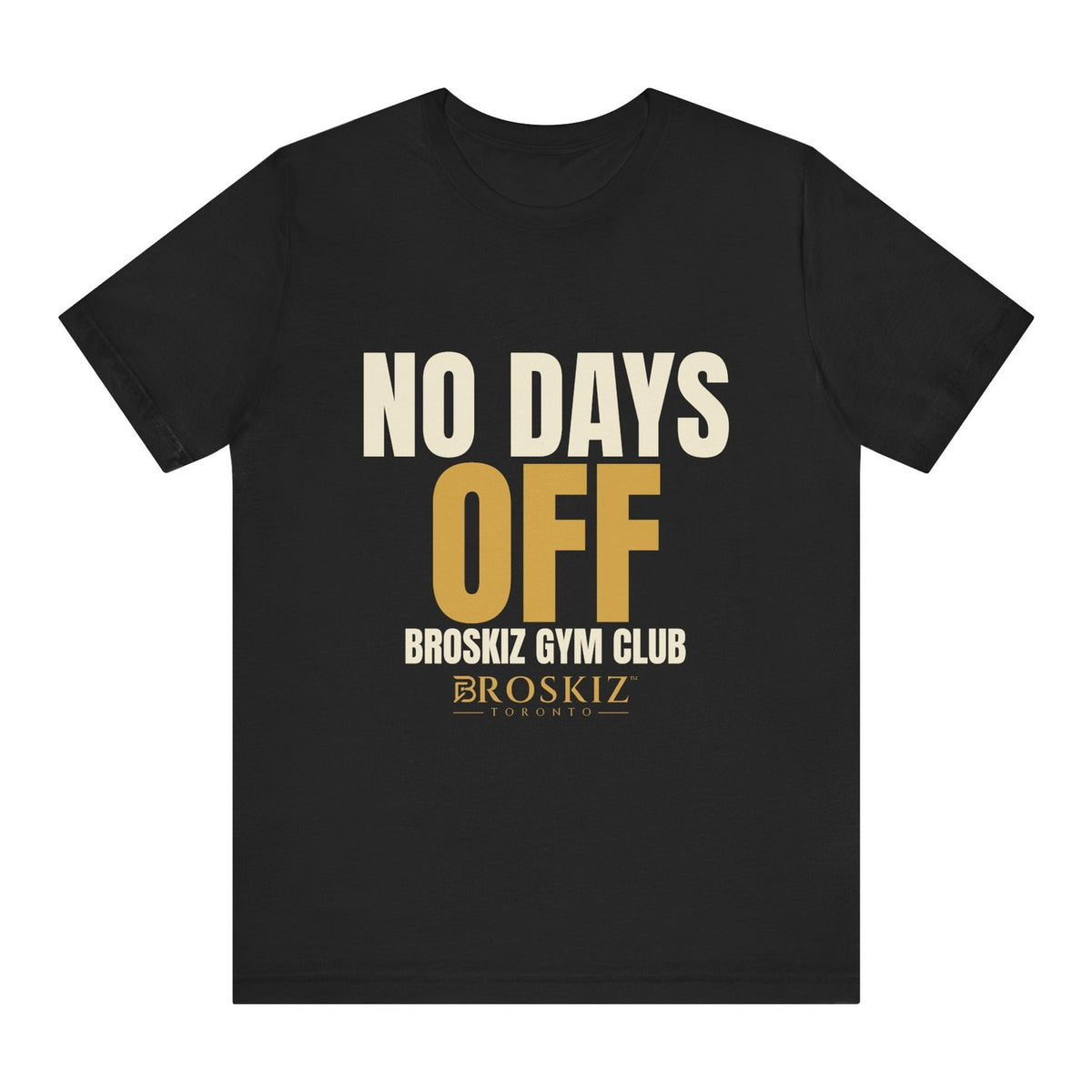 No Days Off Tee - Black flat mockup