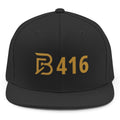 B 416 Snapback - Black mockup