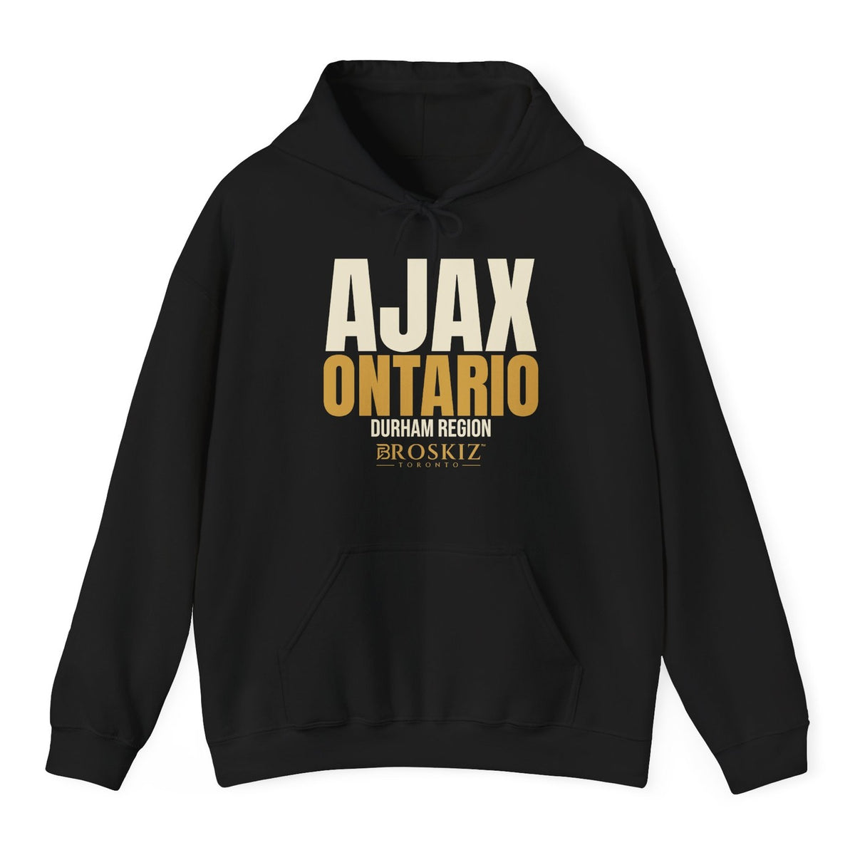Ajax Ontario Hoodie - Black flat mockup