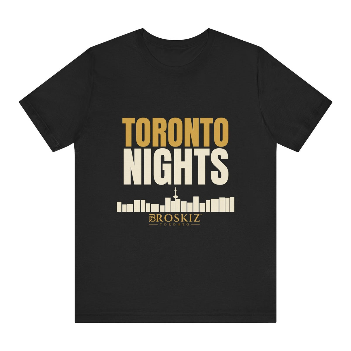Toronto Nights Tee - Black flat mockup