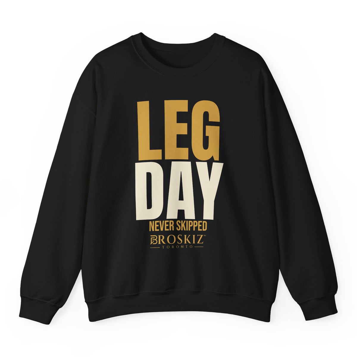 Leg Day Crewneck - Black flat mockup