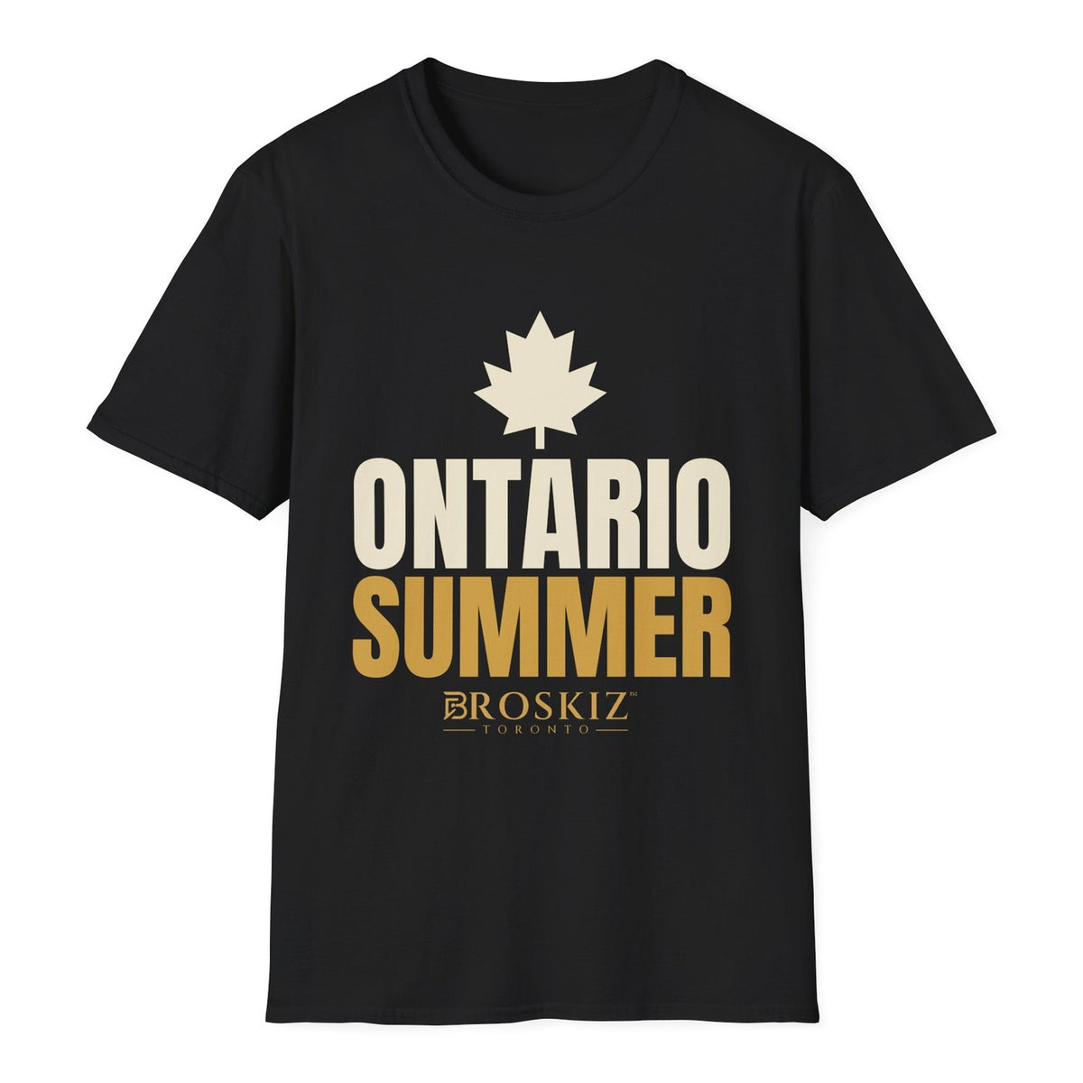 Ontario Summer Tee - Black flat mockup