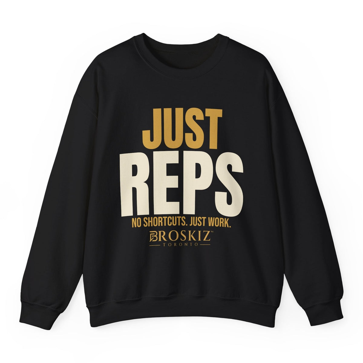 Just Reps Crewneck - Black flat mockup