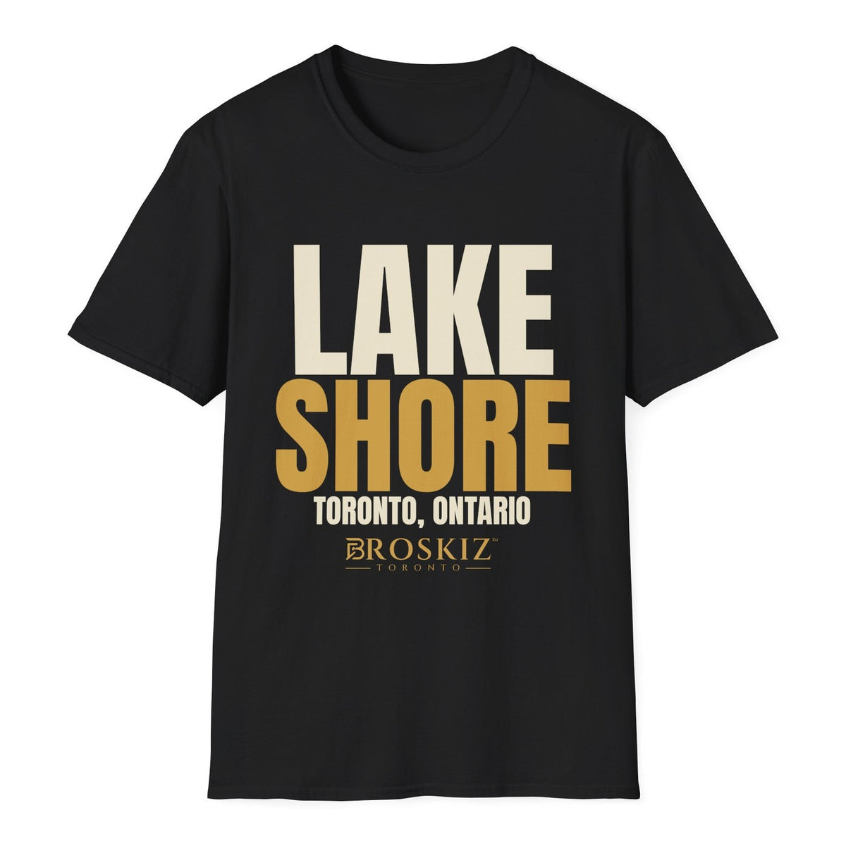 Lakeshore Tee - Black flat mockup