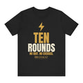 Ten Rounds Tee - Black flat mockup