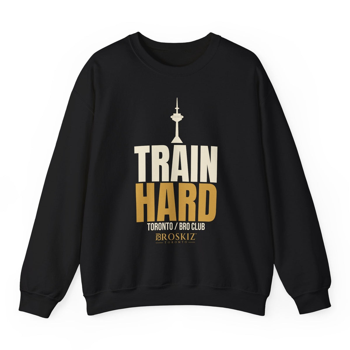 Train Hard Crewneck - Black flat mockup