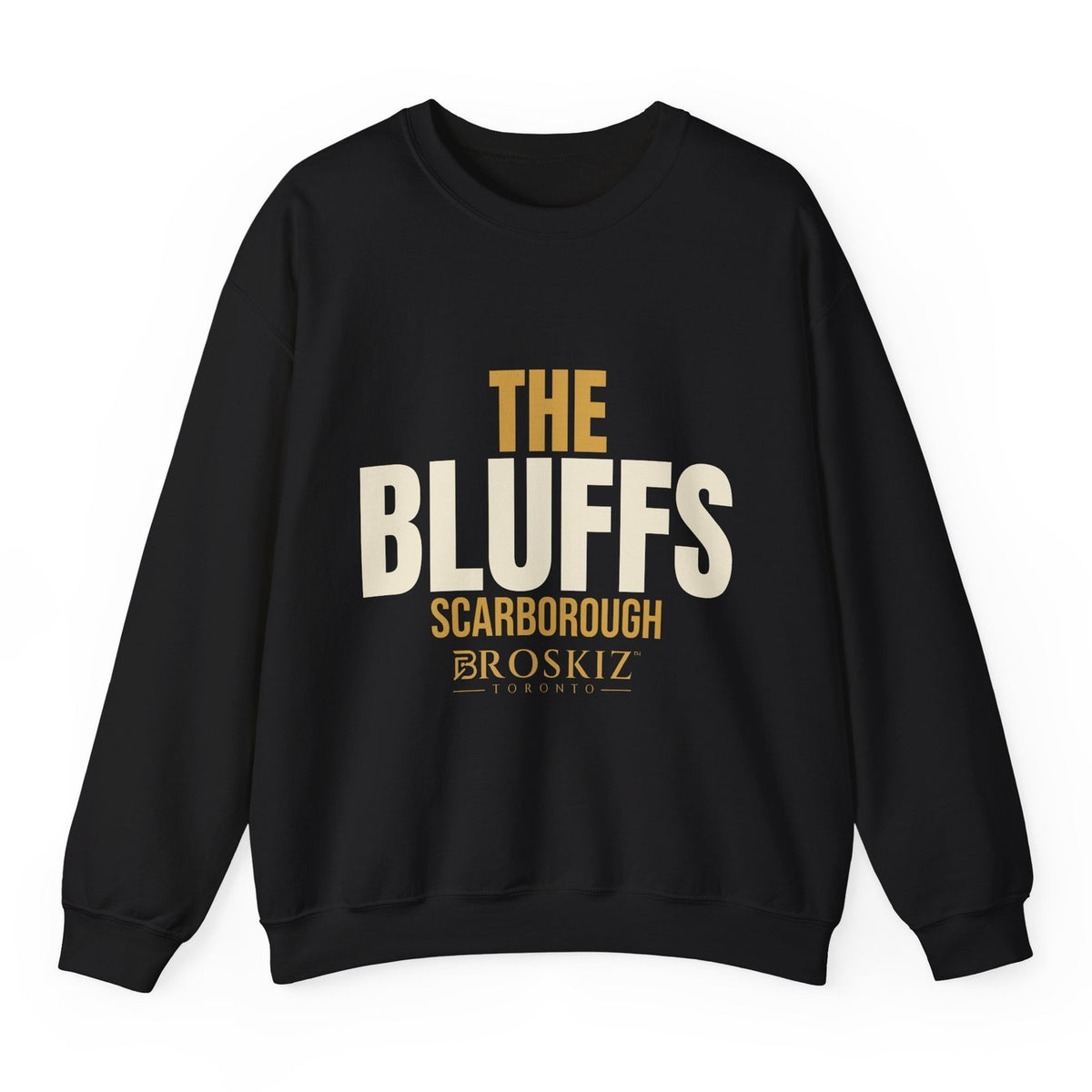 The Bluffs Crewneck - Black flat mockup