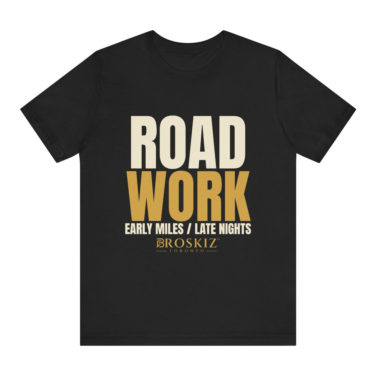 Road Work Tee - Black flat mockup