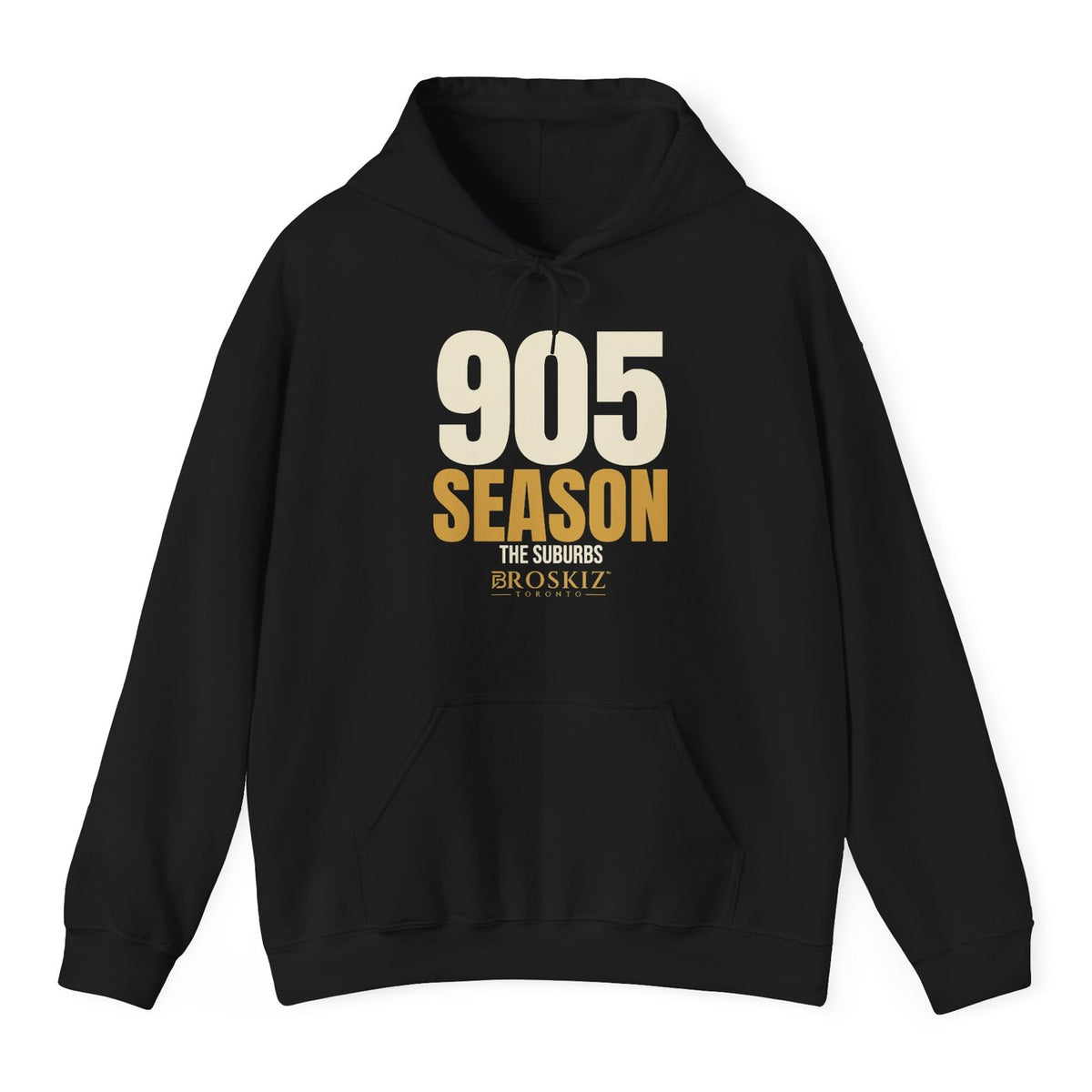 905 Season Hoodie - Black flat mockup
