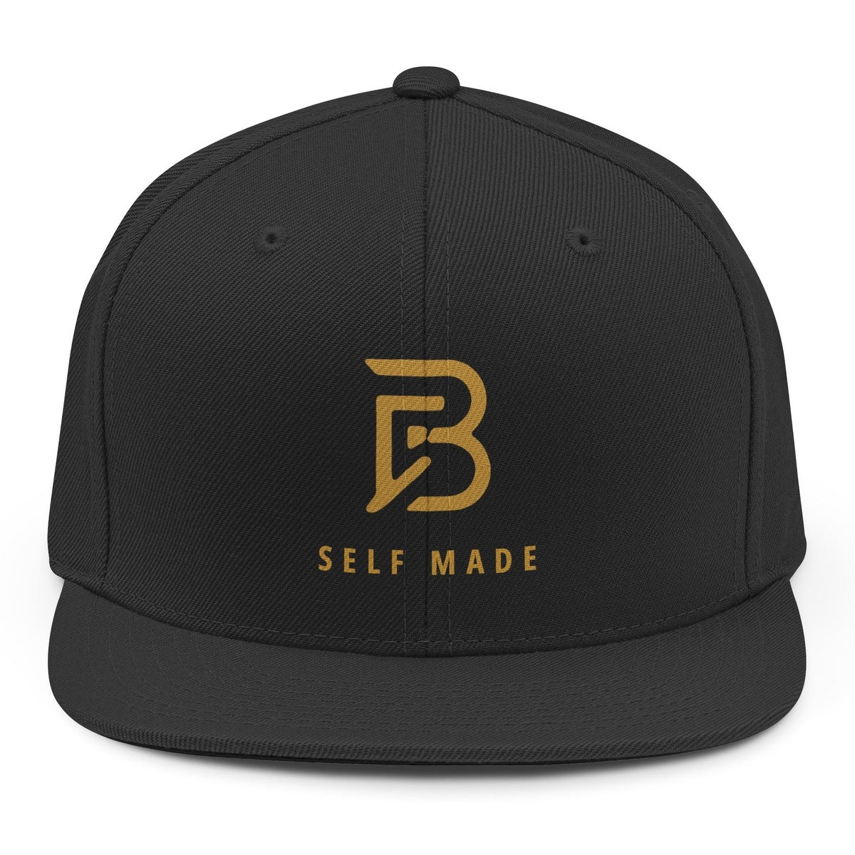 B Self Made Snapback - Black mockup