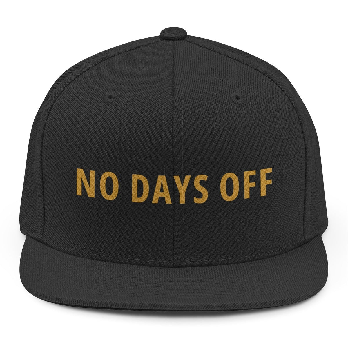 No Days Off Snapback - Black mockup