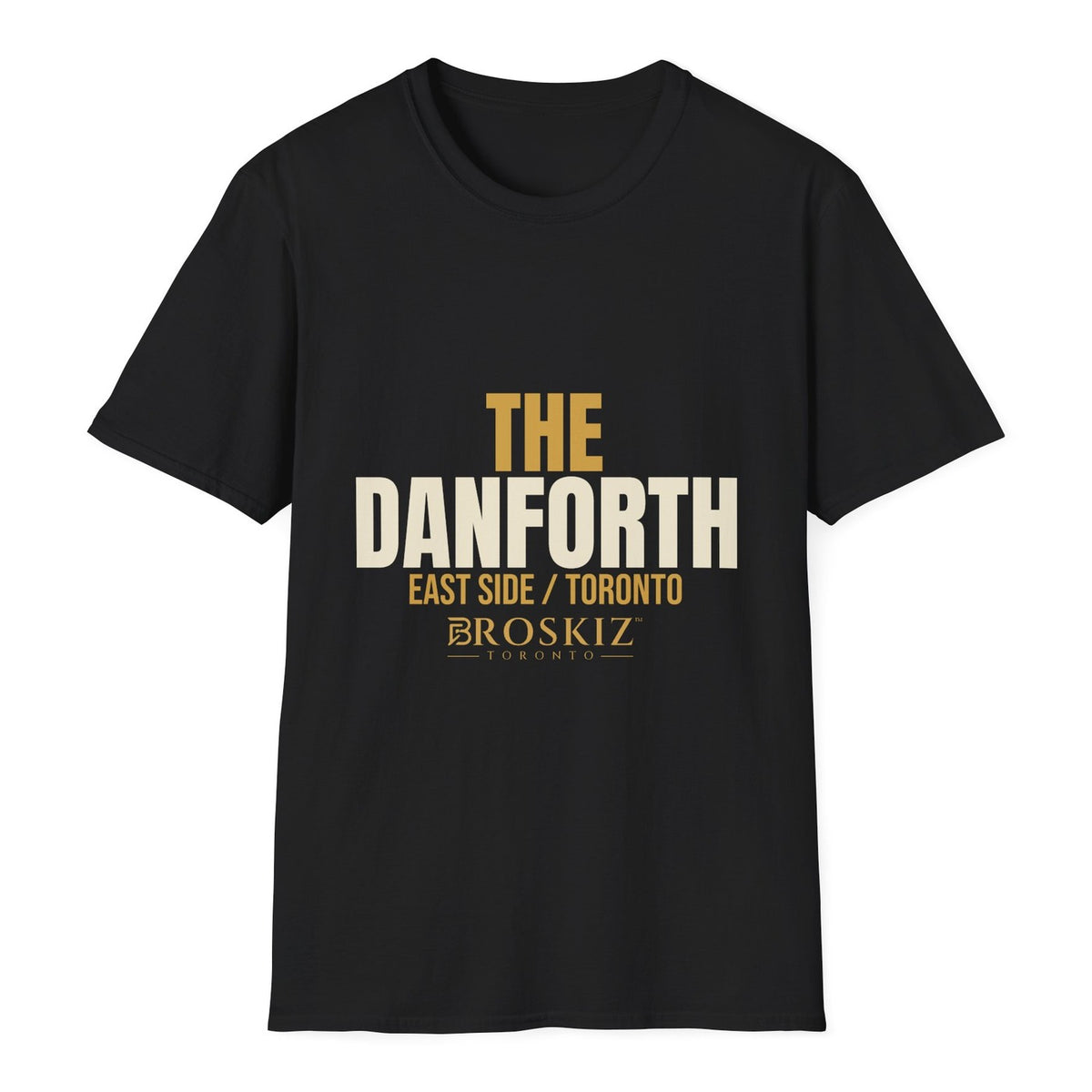The Danforth Tee - Black flat mockup