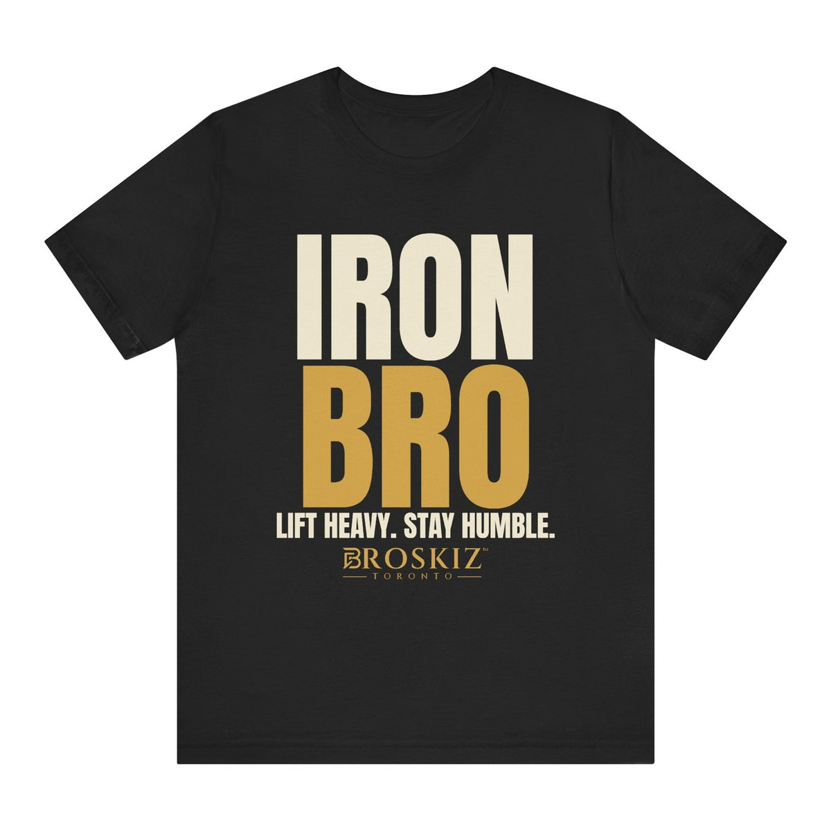 Iron Bro Tee - Black flat mockup