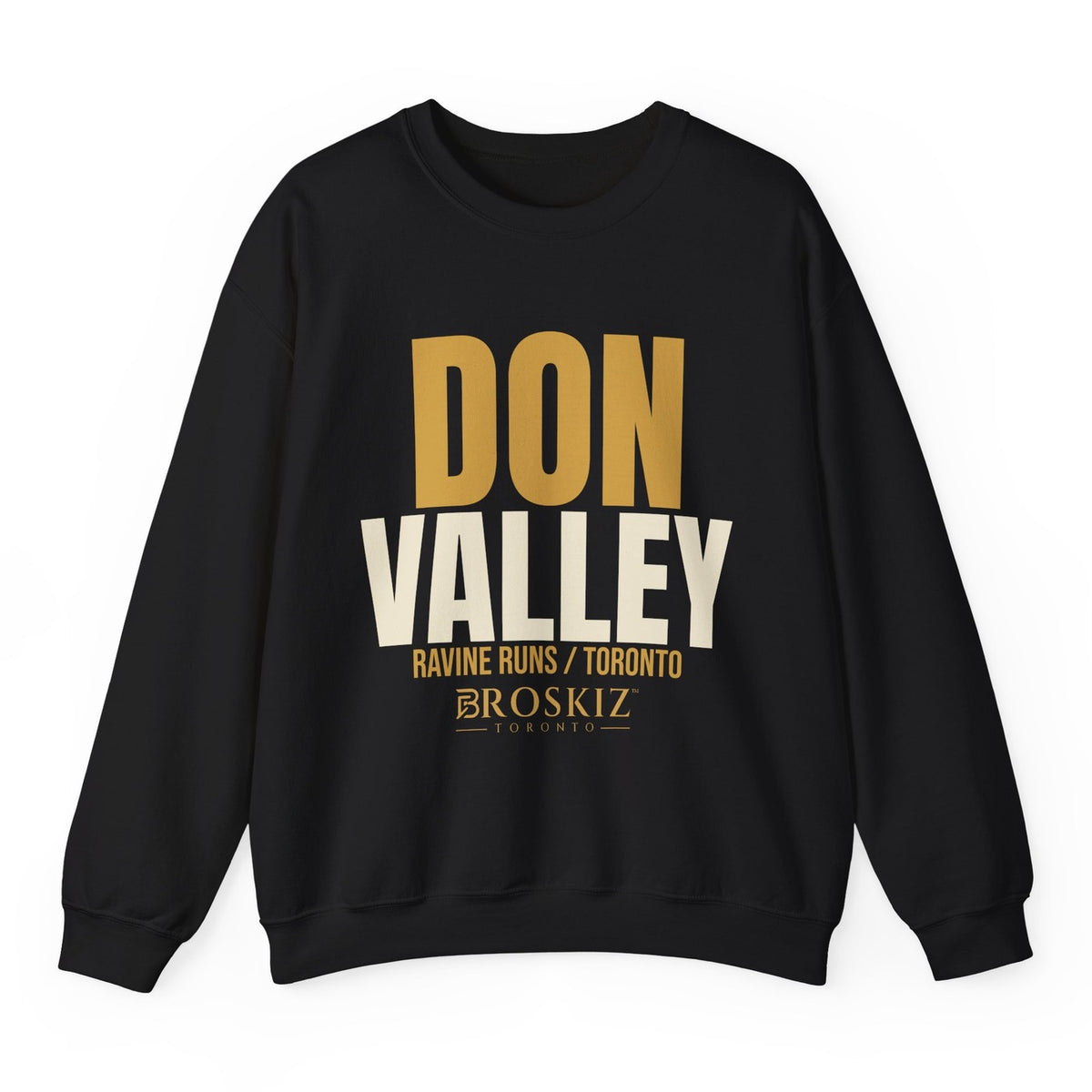 Don Valley Crewneck - Black flat mockup
