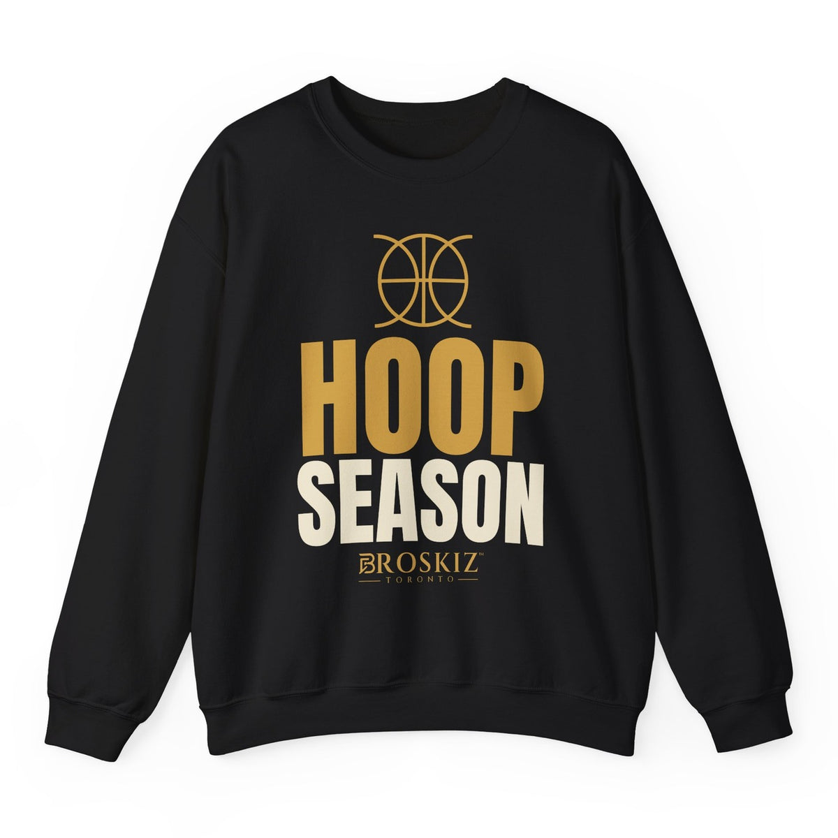 Hoop Season Crewneck - Black flat mockup
