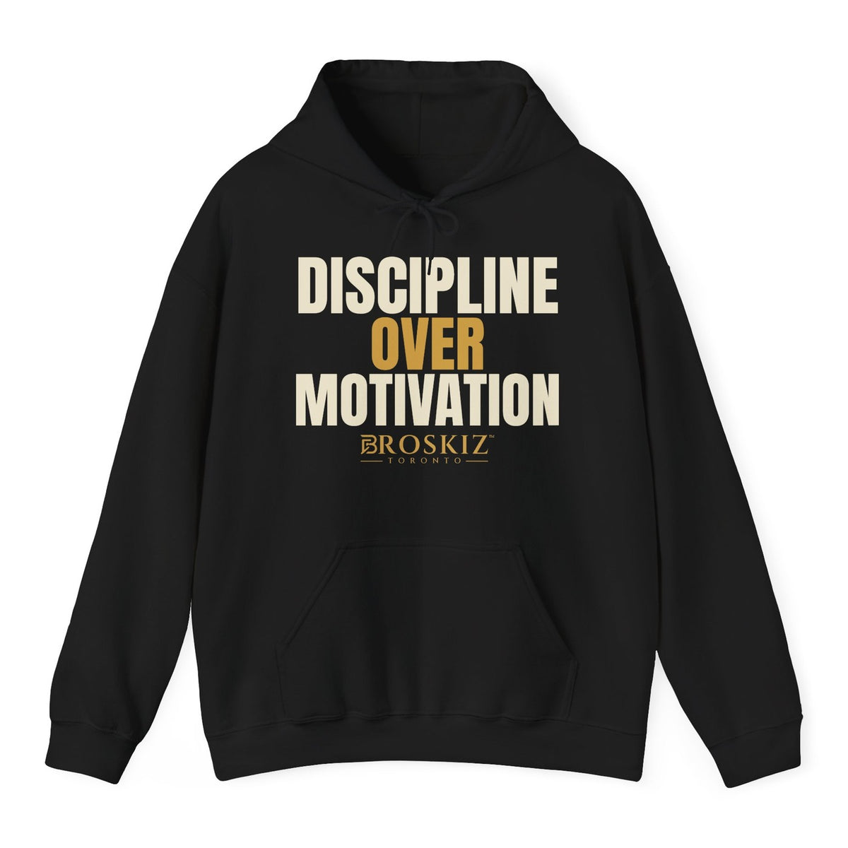 Discipline Hoodie - Black flat mockup