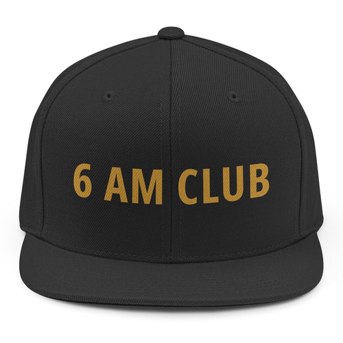 6 AM Club Snapback - Black mockup