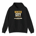 Winter City Hoodie - Black flat mockup
