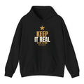 Keep It Real Hoodie - Black flat mockup
