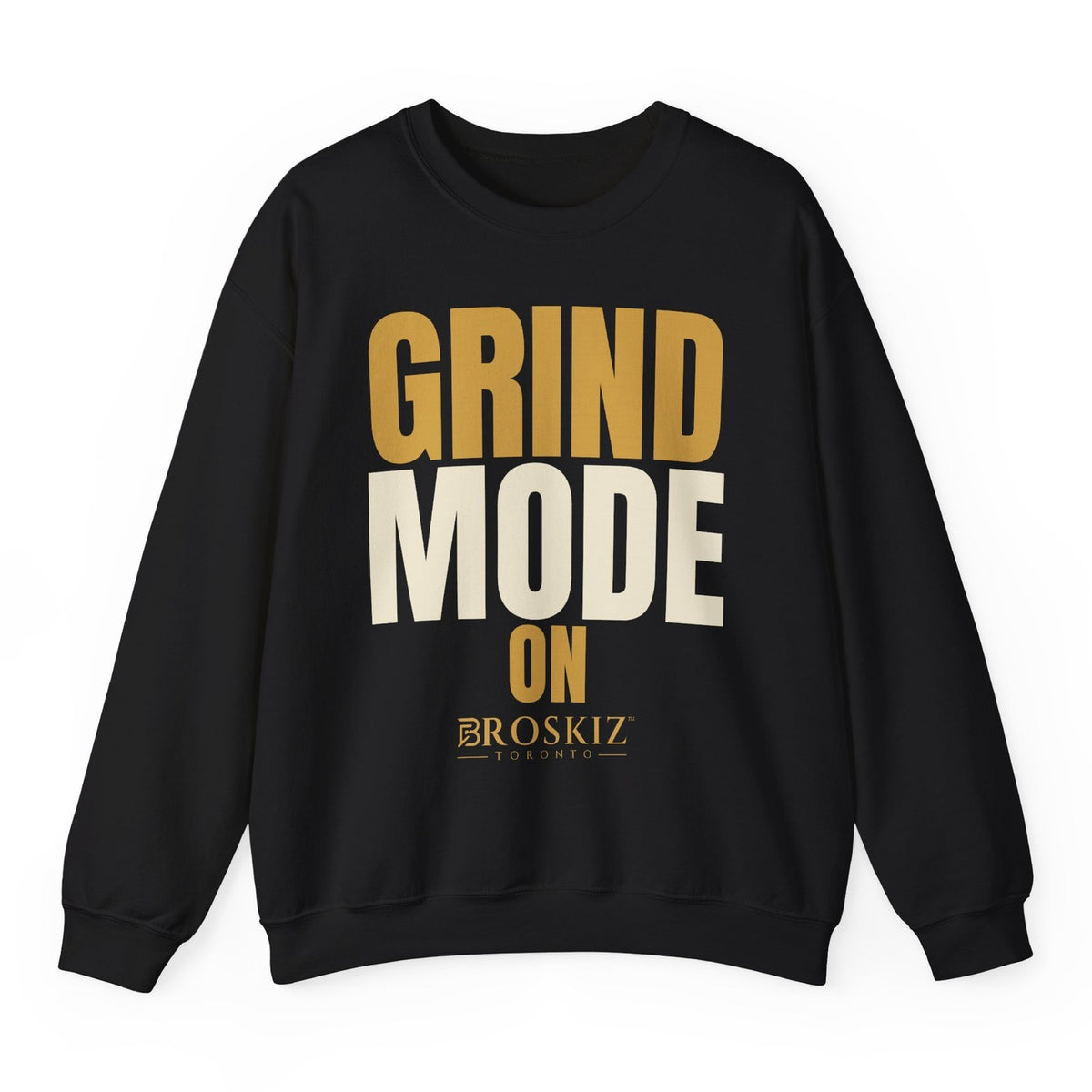 Grind Mode Crewneck - Black flat mockup