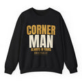 Corner Man Crewneck - Black flat mockup